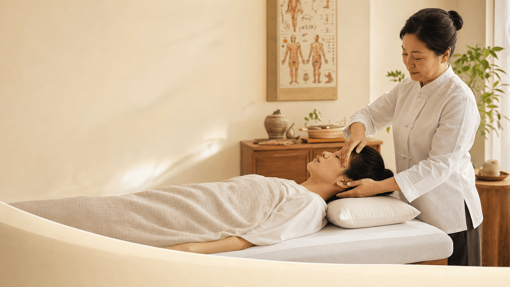 Vietnamese therapeutic practitioner providing professional head and neck care at LCRT Healthcare Clinic